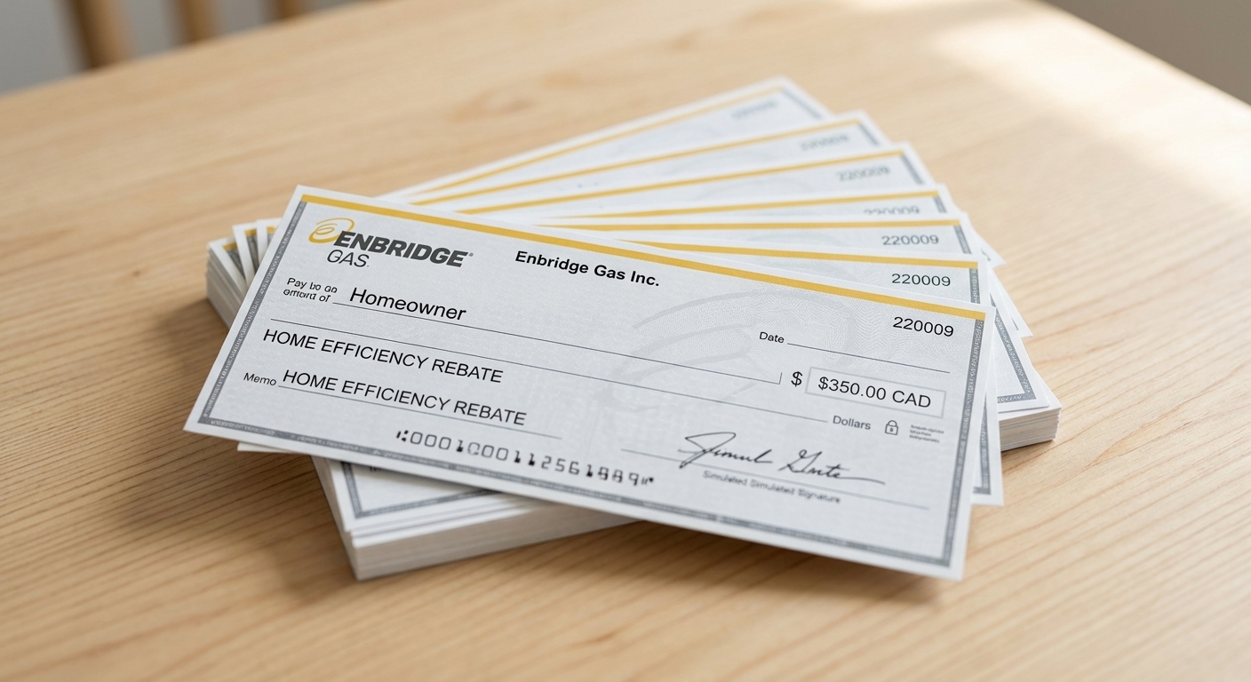 Enbridge Home Efficiency Rebate checks
